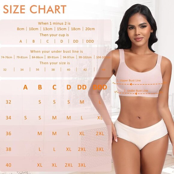 🆕Women Pink Nylon Wireless Full Coverage Seamless Padded   T-Shirt Bra - Picture 6 of 6